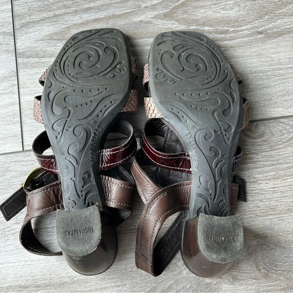 Hispanitas Snakeskin Patent Smooth Mixed Leather Strappy Sandal Made in Spain - Picture 12 of 14